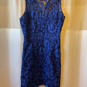 BB Dakota Blue Lace Mini Dress